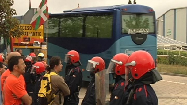 Imagen de una de las protestas de Laminaciones Arregui. Foto: EITB