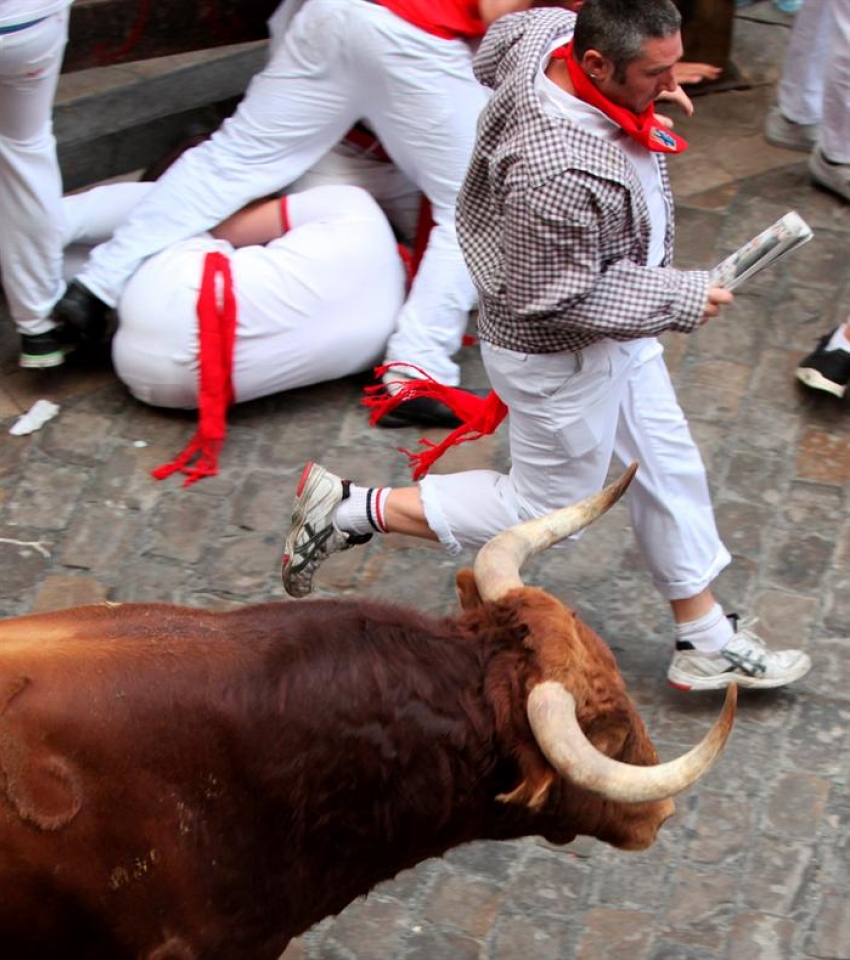 10 de julio; cuarto encierro. (Foto: EFE)