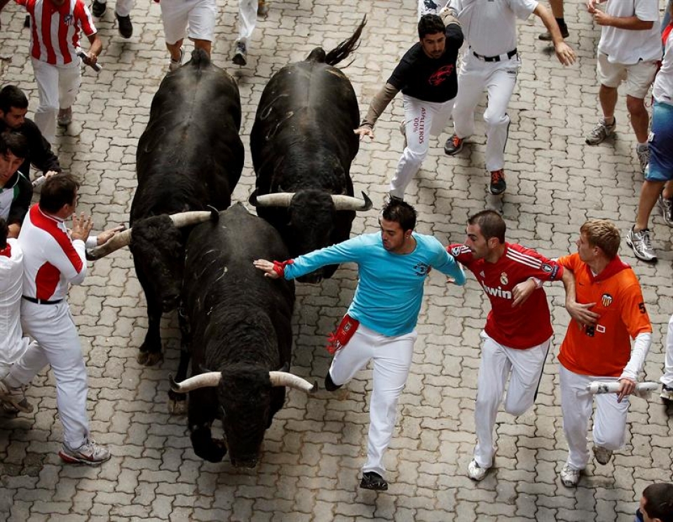 10 de julio; cuarto encierro. (Foto: EFE)