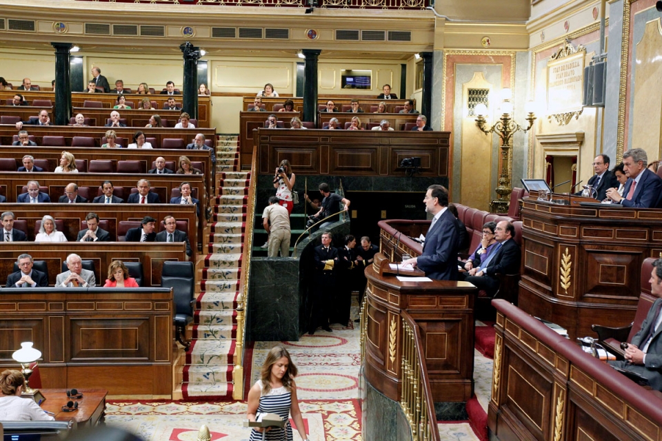 Mariano Rajoy, diputatuen Kongresuan. Argazkia: EFE