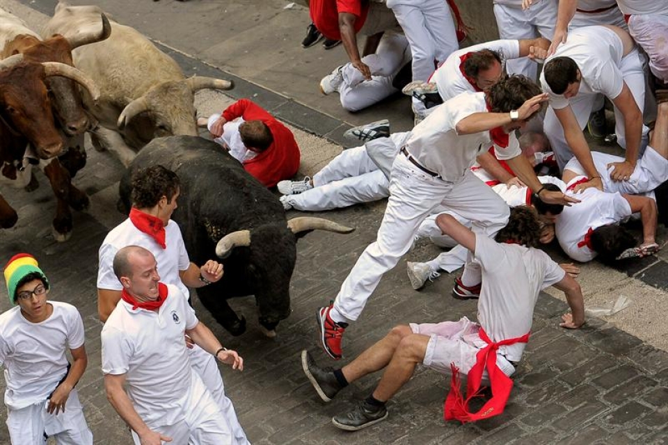 11 de julio; quinto encierro. (Foto: EFE)