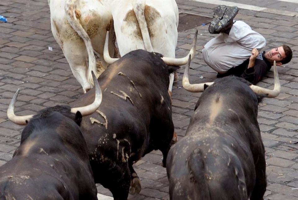 11 de julio; quinto encierro. (Foto: EFE)