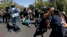 La Policía carga contra los manifestantes de la 'marcha negra' en Madrid