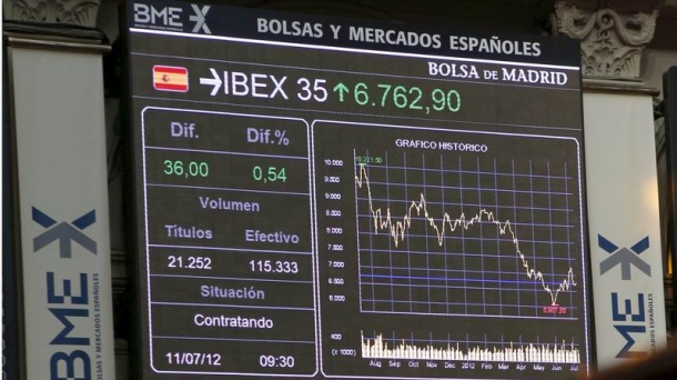 Imagen de la bolsa de Madrid. EFE