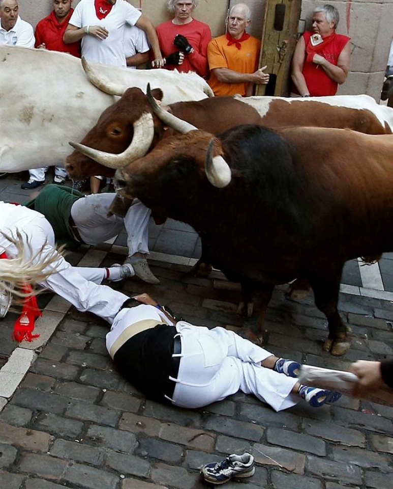 12 de julio; sexto encierro. (Foto: EFE)