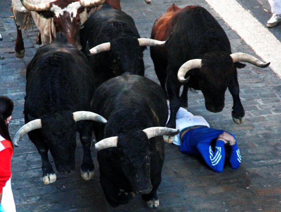 12 de julio; sexto encierro. (Foto: EFE)