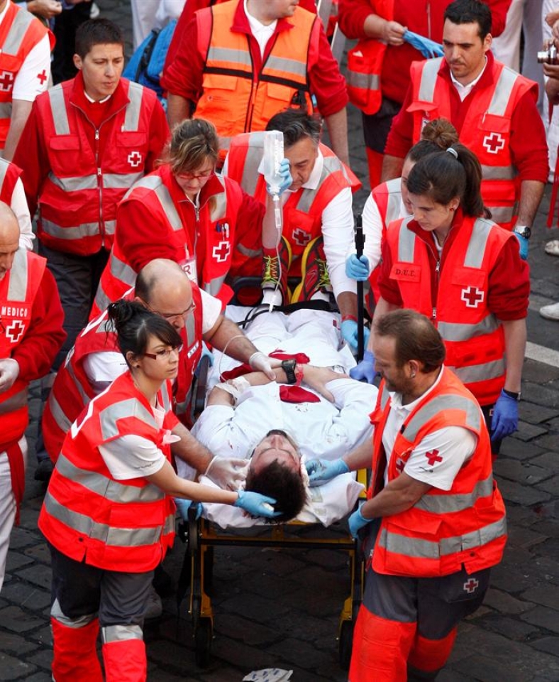 12 de julio; sexto encierro. (Foto: EFE)