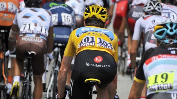 Bradley Wiggins en el Tour de Francia. Foto: EFE