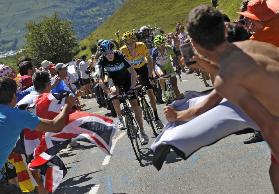 Froome, Wiggins y Nibali. EFE