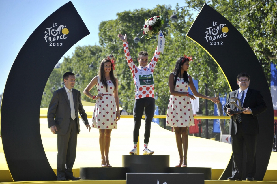 Thomas Voeckler con el maillot de la montaña. EFE