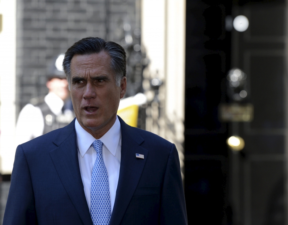 Mitt Romneyk David Cameronekin bildu da, Londresen. Argazkia: EFE