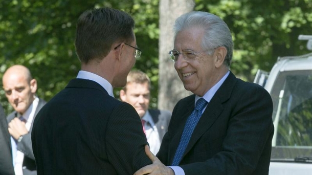 Mario Monti en su visita a Finlandia. Foto: EFE