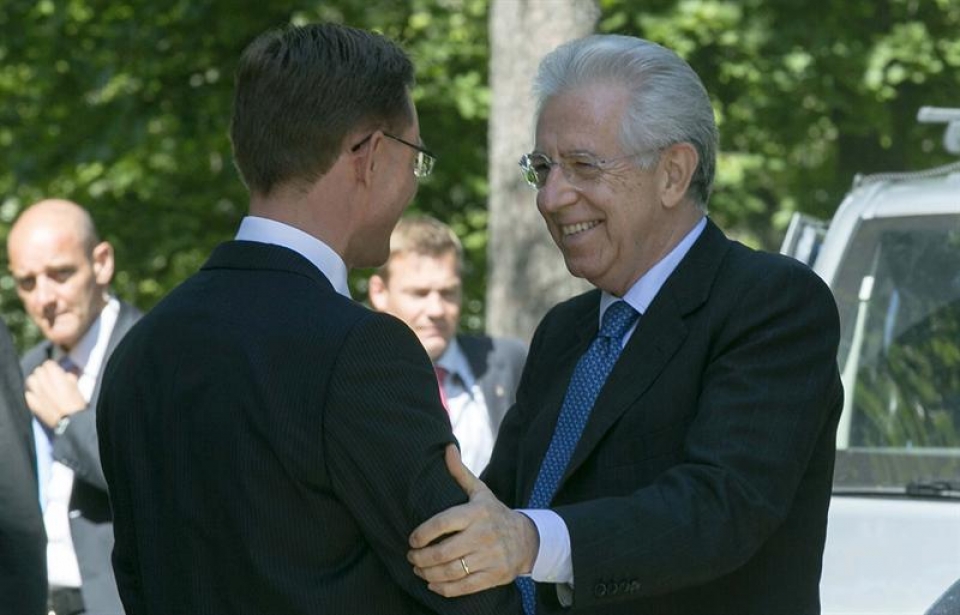 Mario Monti en su visita a Finlandia. Foto: EFE