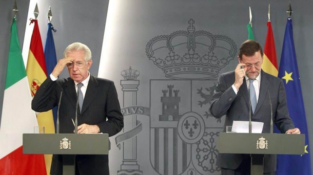 Mario Monti eta Mariano Rajoy