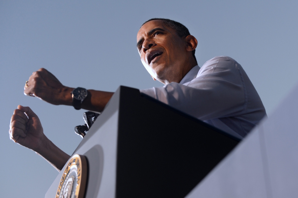 Barack Obama en un acto de campaña en Virginia. Foto: EFE