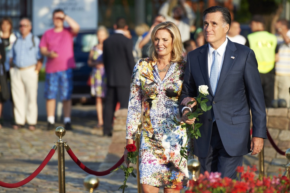 Ann eta Mitt Romney Poloniara egindako bisitan. Argazkia: EFE