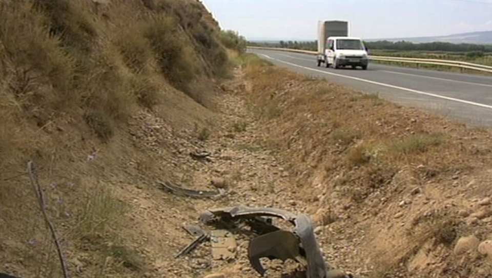 El accidente ha ocurrido en el kilómetro 44,8 de la carretera NA-134- Foto: EITB