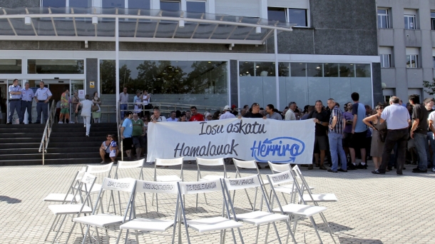 Concentración de Herrira por la liberación del preso de ETA Iosu Uribetxeberria. Foto: EFE