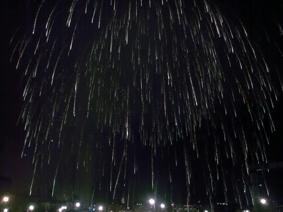Fuegos artificiales, en las fiestas de Donostia. Foto: Jonathan López.