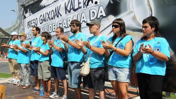 Rassemblement de soutien au détenu basque Iosu Uribetxebarria. Photo: EFE