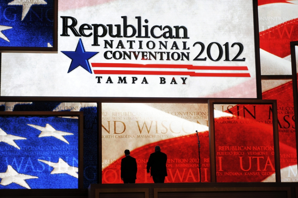 Escenario de la Convención Republicana. Foto: EFE