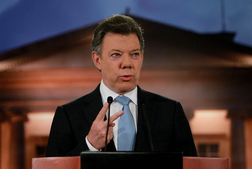 Juan Manuel Santos Kolonbiako presidentea. EFE
