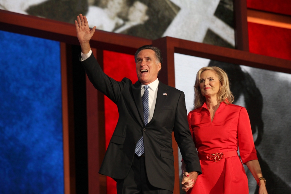El candidato del Partido Republicano en las elecciones de EE. UU., Mitt Romney, en Tampa.