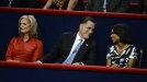 Ann Romney, Mitt Romney y Condoleeza Rice. Foto: EFE title=