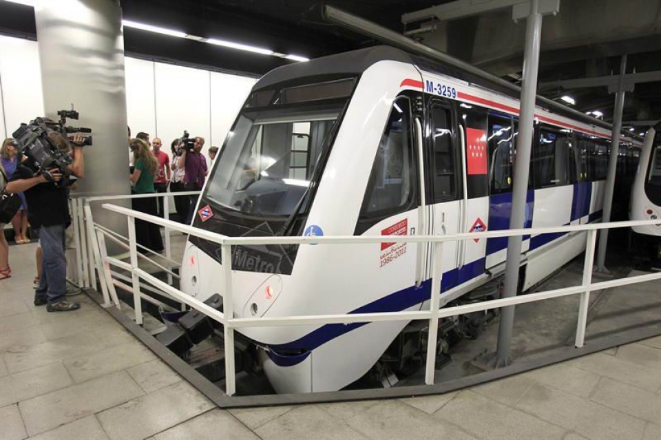 El tren de Metro de Madrid ha impactado con una topera. Foto: EFE