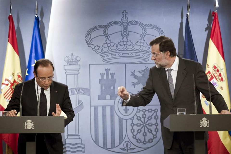 Hollande y Rajoy, la anterior vez que coincidieron en una reunión.