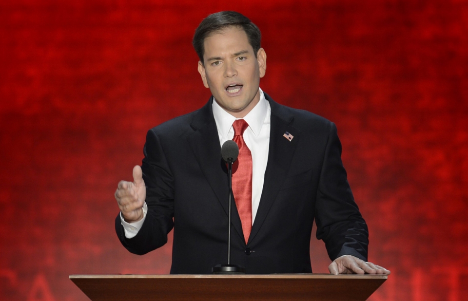 Marco Rubio, senador por Florida, durante la convención. Foto: EFE
