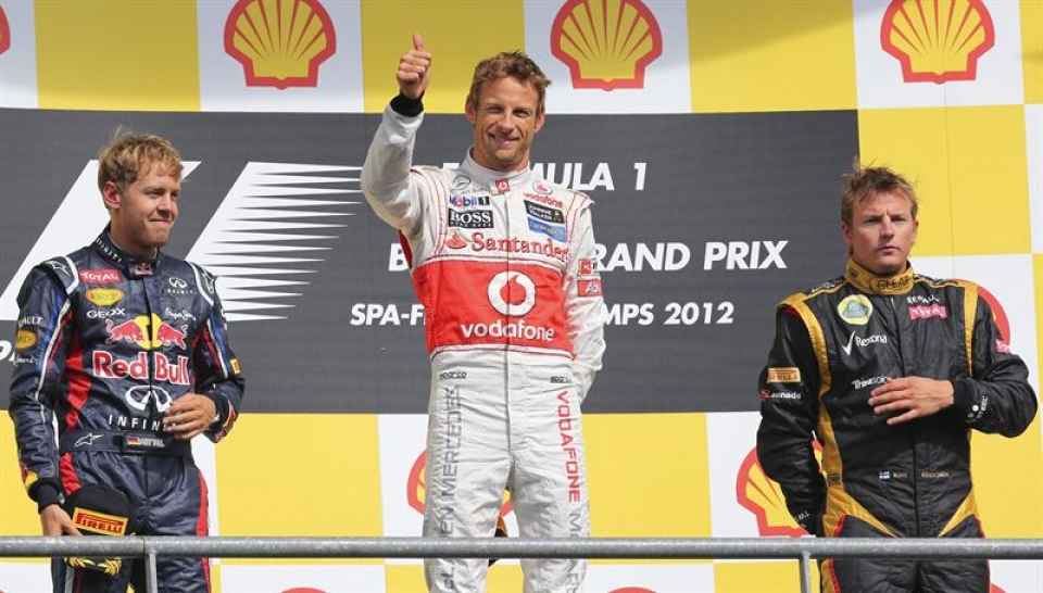 Jenson Button, nagusi Belgikako Sari Nagusian. Argazkia: EFE