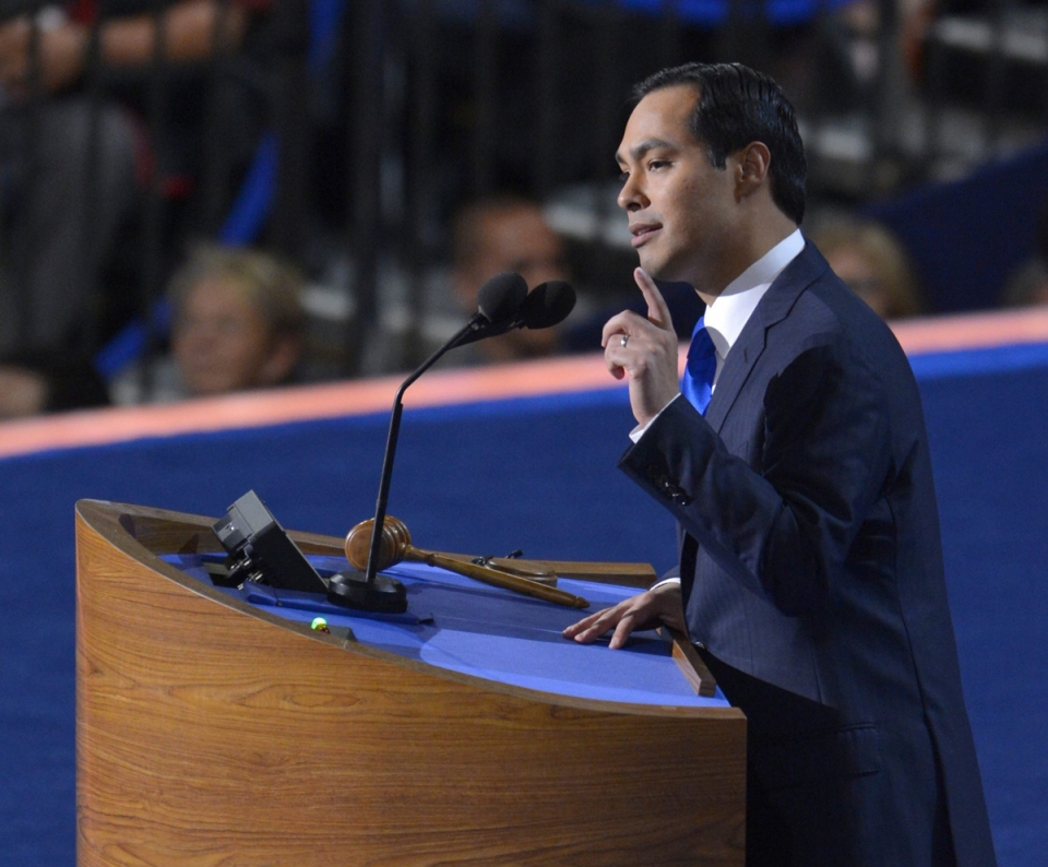 Julián Castro en su discurso en la convención demócrata. Foto: EFE