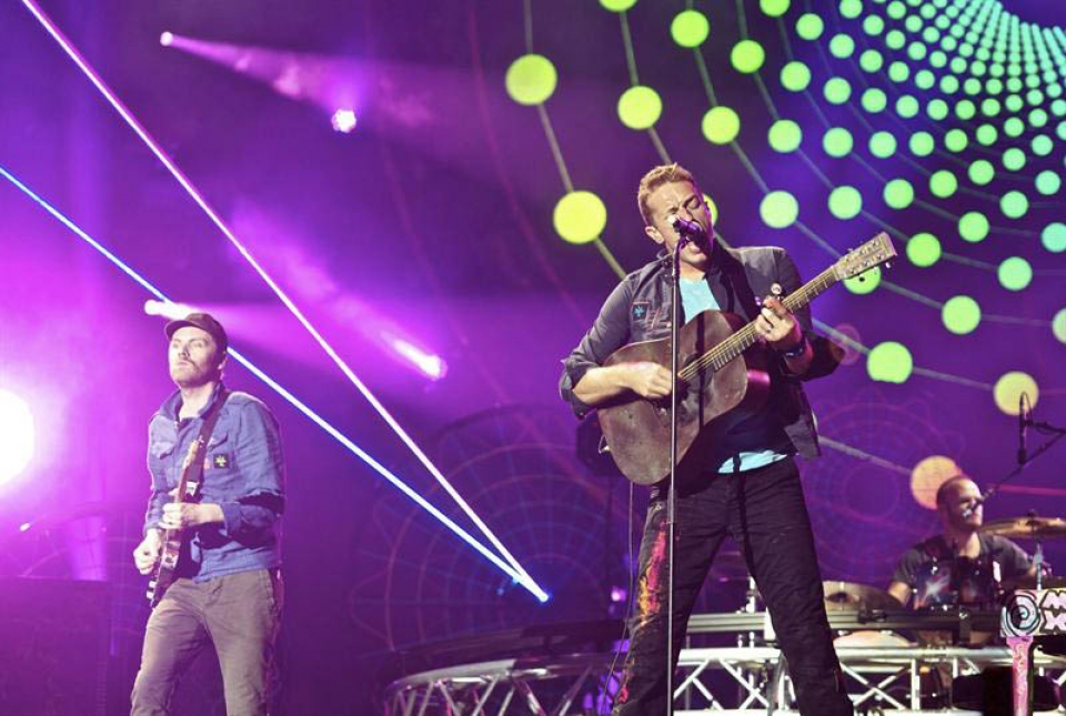 Chris Martin eta bere banda, Koloniako kontzertuan. Argazkia: EFE