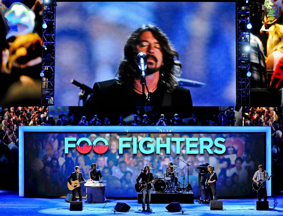 El grupo Foo Fighets en la convención demócrata. Foto: EFE