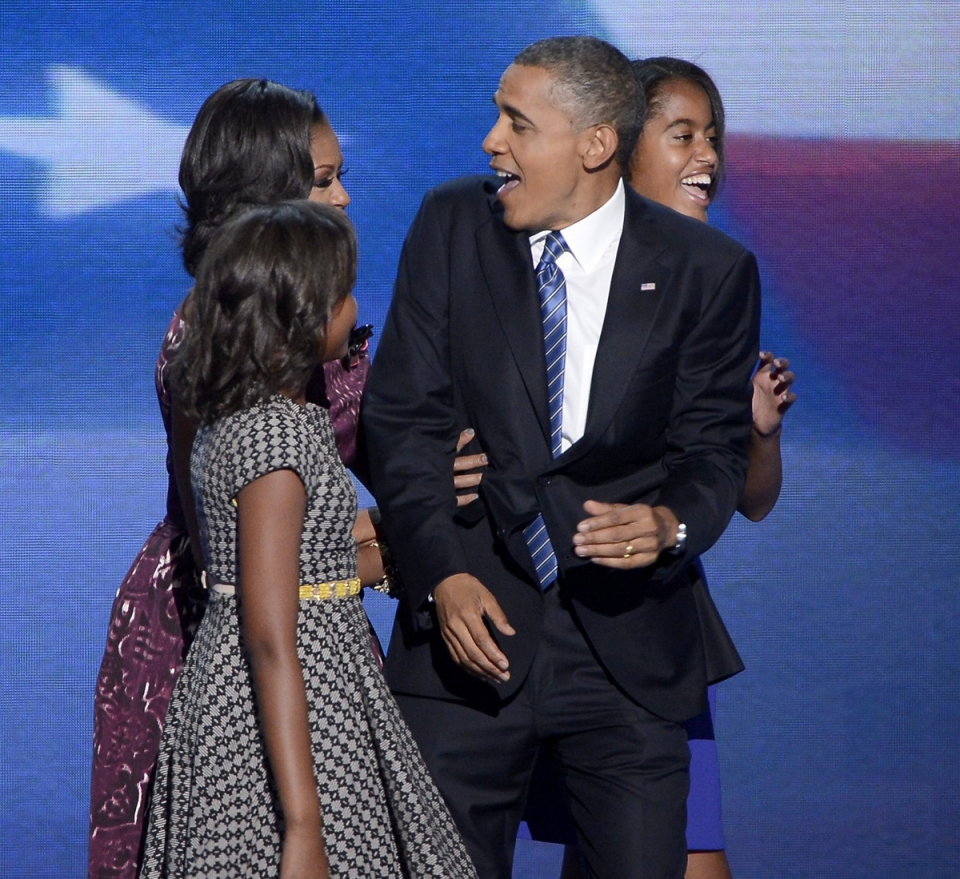 Barack Obama ustekabean harrapatu zuen Michellek. Argazkia: EFE