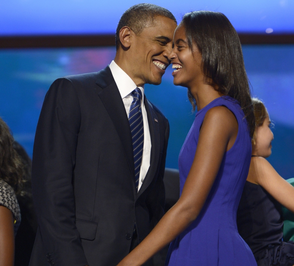 Barack Obama eta Malia, alaba. Argazkia: EFE