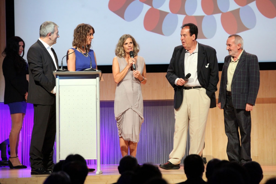 Edurne Ormazabal, David Barbero eta Txema Vitoria.