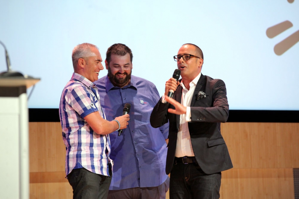 David de Jorde, Klaudio Landa eta Xabier Euzkitze.