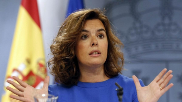 La vicepresidenta y portavoz del Gobierno, Soraya Sáenz de Santamaría.