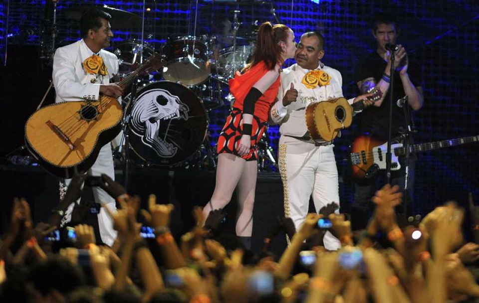 Shirley Garbage taldeko abeslaria, Monterreyko agertokian. Argazkia: EFE