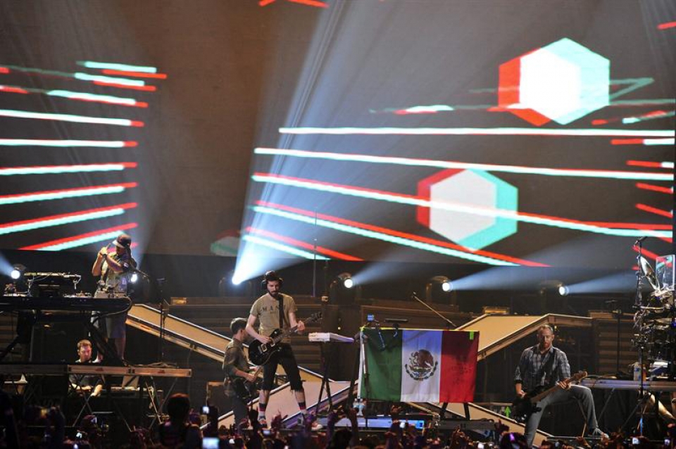 Linkin Park taldearen emanaldia MTV World Stage kontzertuan. Argazkia: EFE