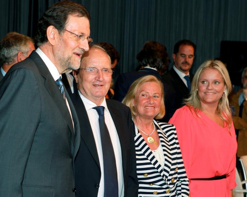 Mariano Rajoy eta Miguel Angel Blancoren gurasoak eta arreba. Argazkia: EFE