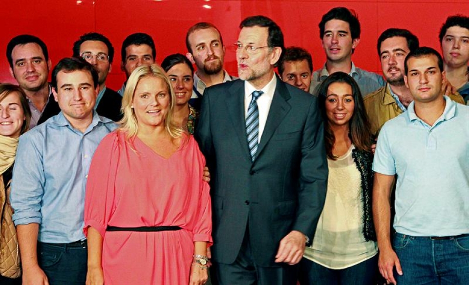 Mariano Rajoy eta Miguel Angel Blancoren arreba. Argazkia: EFE