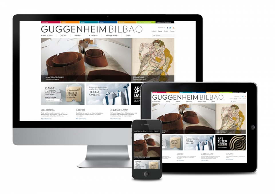 Imagen de la nueva web del Guggenheim. 