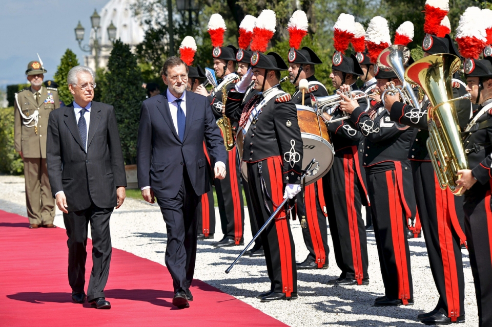 Mariano Rajoy eta Mario Monti Erroman bildu dira ostiral honetan