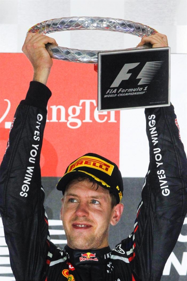 Sebastian Vettelek irabazi du Singapurreko Sari Nagusia. Argazkia: EFE