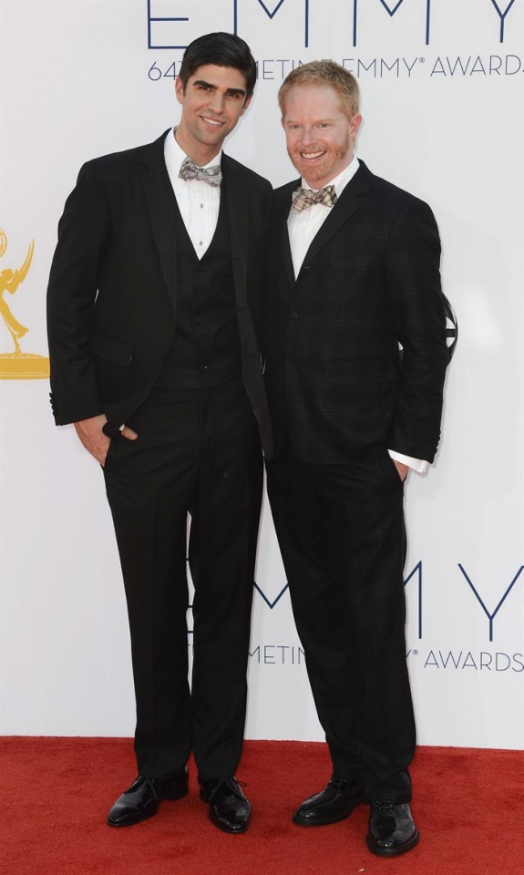 Jesse Taylor y su pareja, en los premios Emmy 2012. Foto: EFE