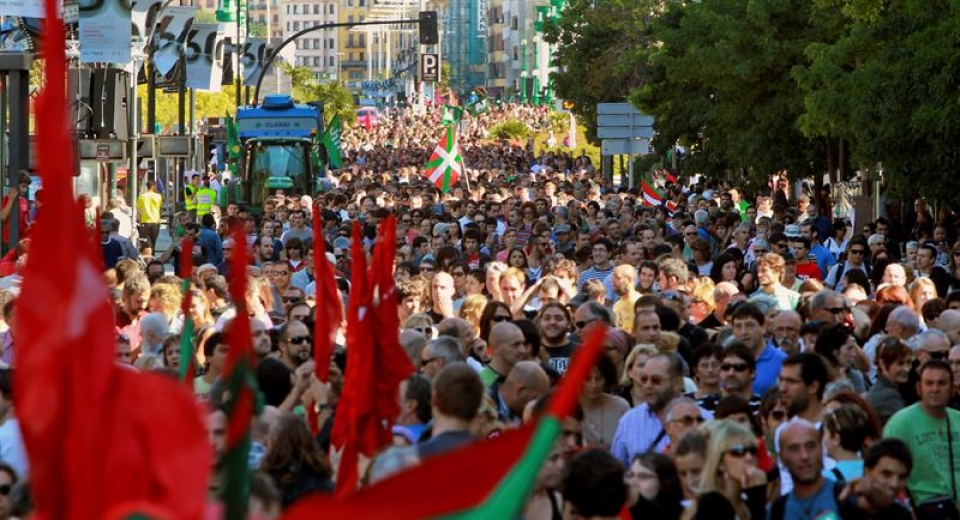 Manifestación de Donostia-San Sebastián. Foto: EFE