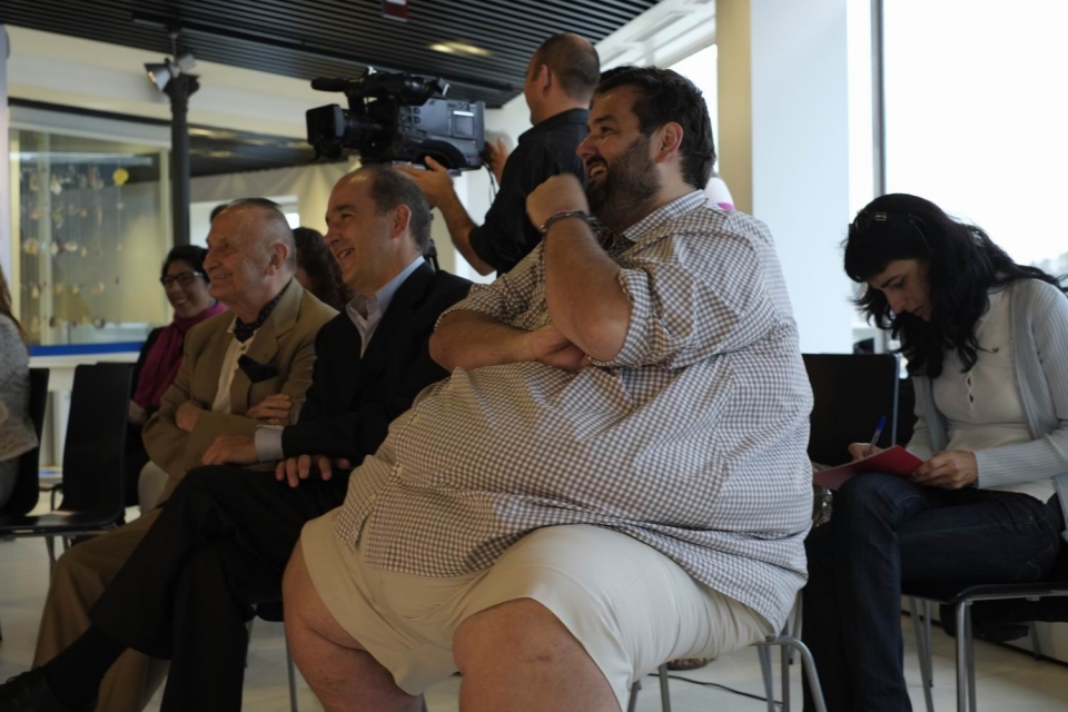 David de Jorge bere azken denboraldia aurkezteko zain. Argazkia: EiTB